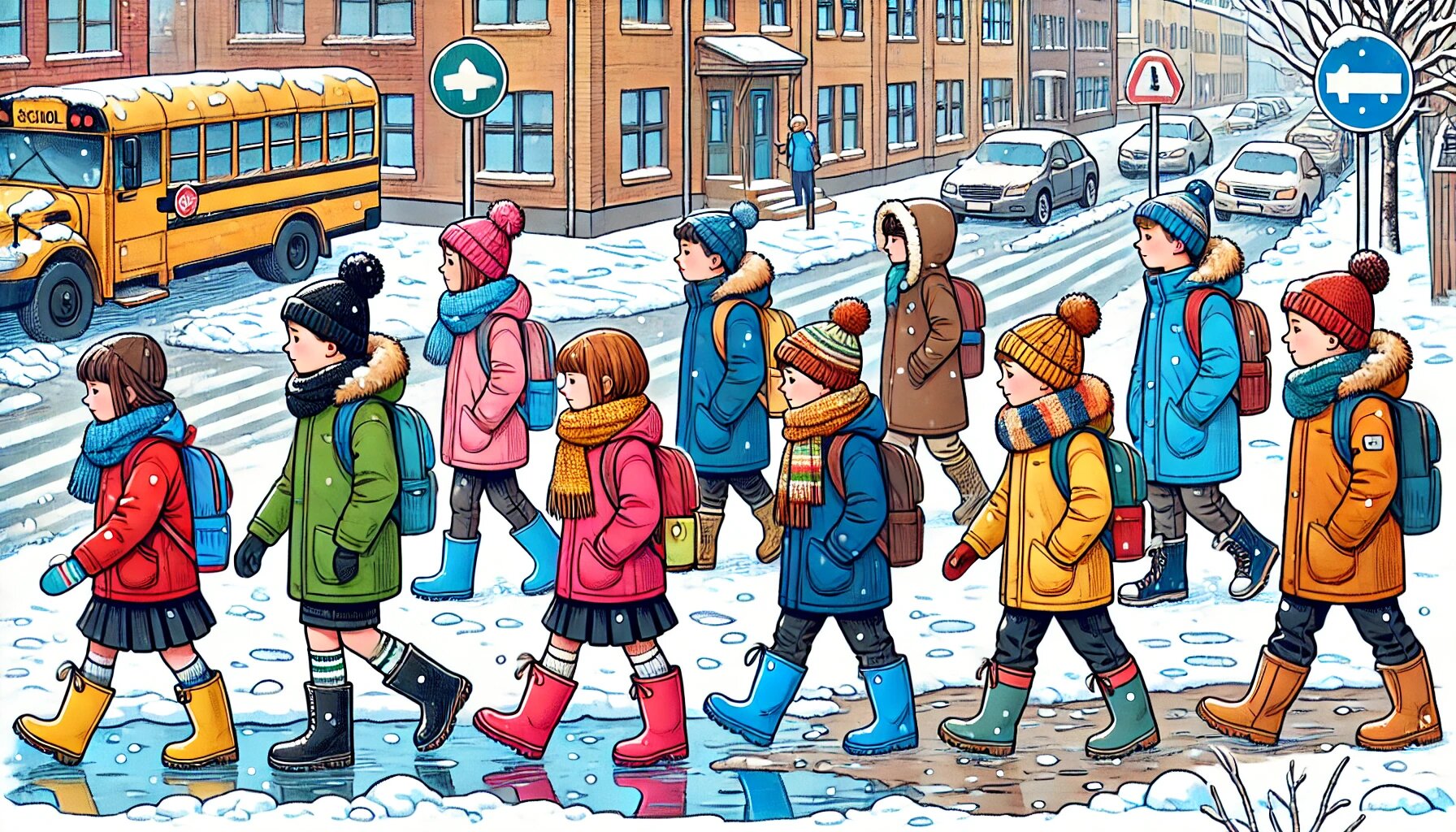 Как справляться с зимними погодными условиями: защита школьной формы от снега и грязи