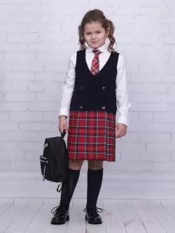 Школьный сарафан Гулливер-Рио комби (ШФ-2062)