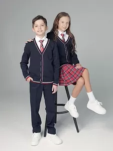 Вязаный кардиган для мальчика Триколор (ШФ-1452)