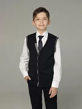 Вязаный жилет для мальчика Генри (ШФ-528)