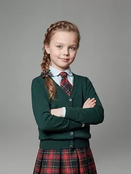 Вязаный кардиган для девочки Ирина (ШФ-982)