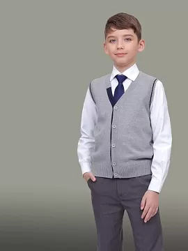 Вязаный жилет для мальчика Генри (ШФ-528)
