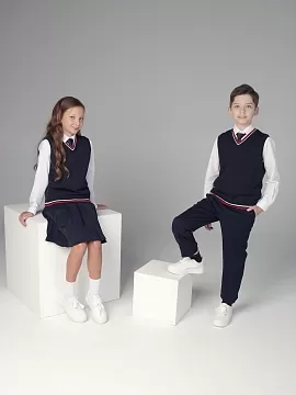 Вязаный жилет UNI Триколор (ШФ-1350)