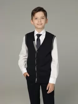 Вязаный жилет для мальчика Генри (ШФ-528)