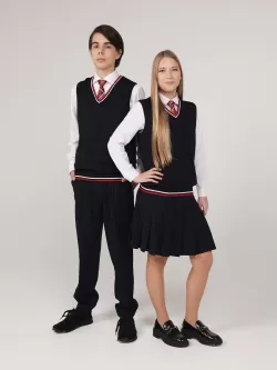 Вязаный жилет UNI Триколор (ШФ-1350/1)